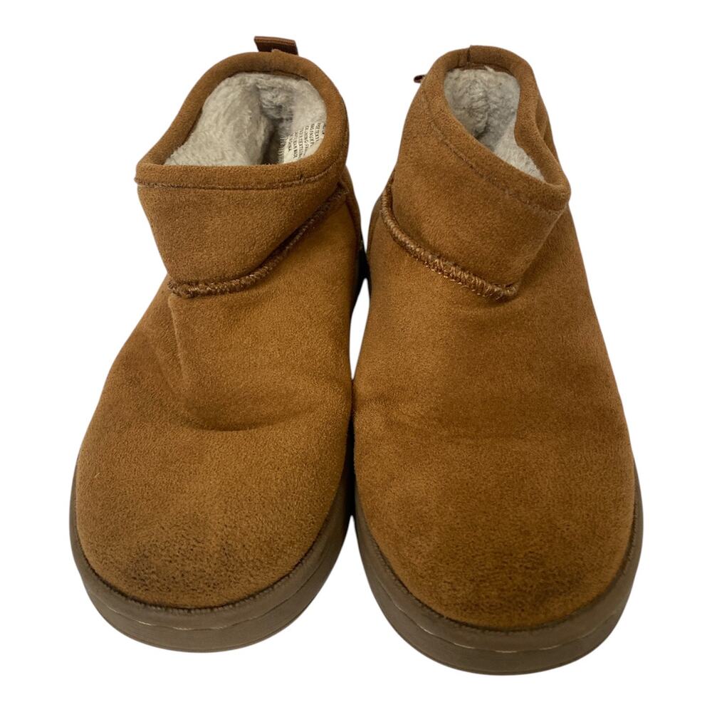 White Mountain Girls Low Boots Suede Fur lined Tan Size 12